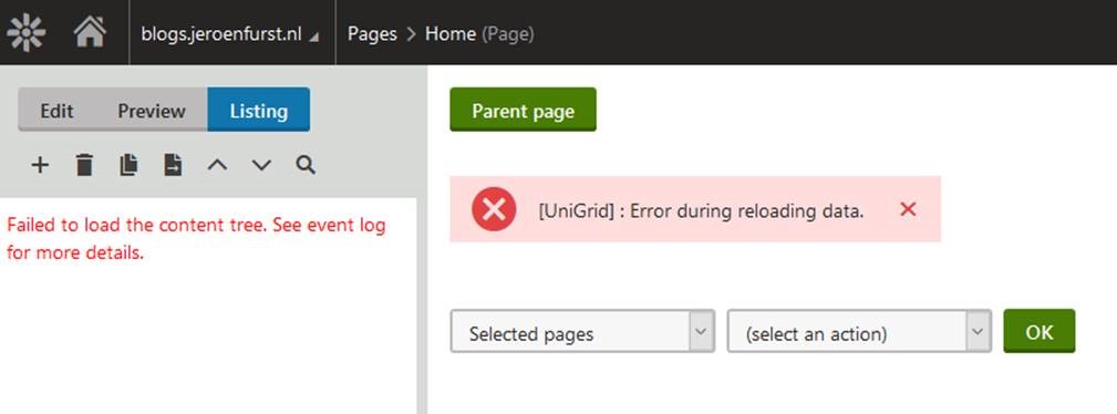 Failed to load the content tree Failed to load the content tree