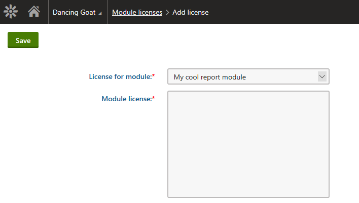Module licenses Module licenses