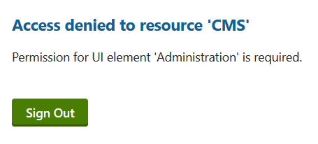 Access denied to resource