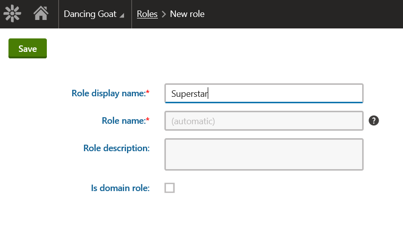 Create the role