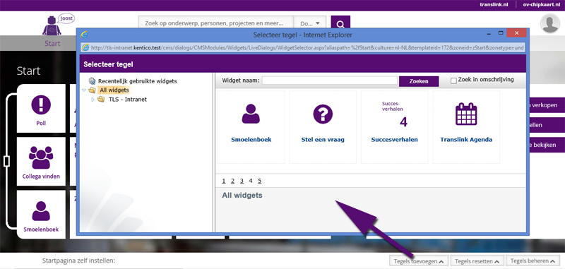 Add new widgets