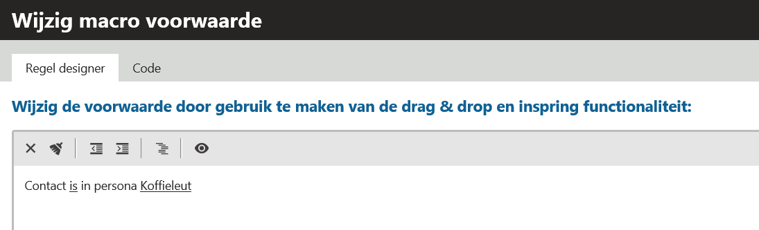 Macro voorwaarde