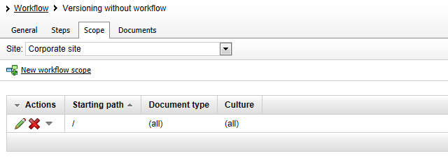 Enable workflow