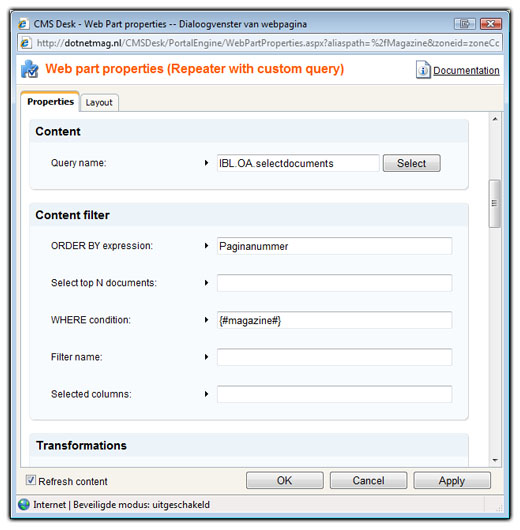 Web Part Properties